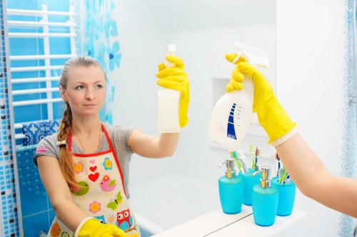 Professional office cleaning in a Tooting workspace with desks and shared areas