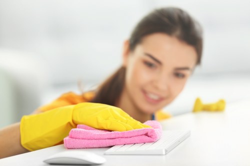 Customer confirming a cleaning booking and schedule