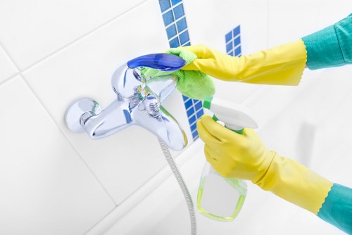 Cleaning a staff kitchen and communal area in a Tooting office