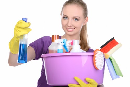 Professional cleaners preparing a flat in Tooting for new occupants